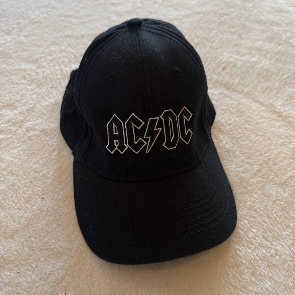 AC/DC BC Ethic Hat Logo And Lightning Bolt ⚡️ Strapback Rock N Roll Merch